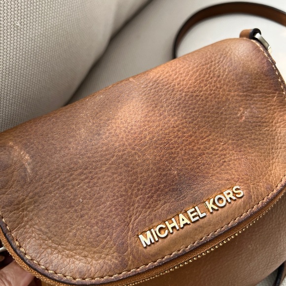 Michael Kors Brown Leather Crossbody Bag - Picture 8 of 9
